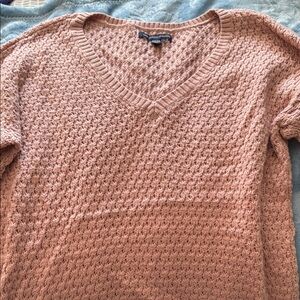 American Eagle Outfitters Women's V-Neck Sweater - Dusty Rose